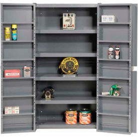 Global Industrial 662142 Global Industrial™ Storage Cabinet With Interior Shelving, Gray, 38"W x 24"D x 72"H image.