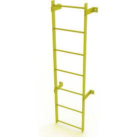 Tri Arc Mfg WLFS0107-Y 7 Step Steel  Standard Uncaged Fixed Access Ladder, Yellow - WLFS0107-Y image.