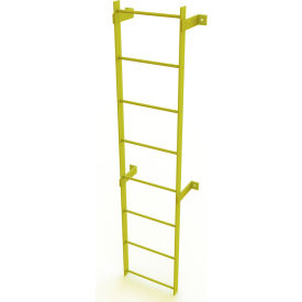 Tri Arc Mfg WLFS0108-Y 8 Step Steel Standard Uncaged Fixed Access Ladder, Yellow - WLFS0108-Y image.