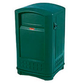 Rubbermaid® Plastic Square 2 Door Trash Can 50 Gallon Green