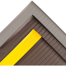 Superior Manufacturing Group, NoTrax 410C0548BY NoTrax® Airug® Anti Fatigue Mat 5/8" Thick 4 x Up to 30 Black /Yellow Border image.