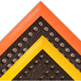 Superior Manufacturing Group, NoTrax 549S3840OB NoTrax® Safety Stance® Drainage Mat Border 7/8" Thick 3-5/32 x 3-5/16 Black/Orange image.
