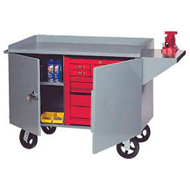 Global Industrial 714128 Global Industrial™ Heavy Duty Mobile Service Cabinet Bench, 3000 Lb. Cap., 63"W x 26"D image.