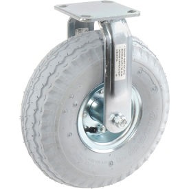 Global Industrial 748044 Global Industrial™ Rigid Plate Caster 10" Full Pneumatic Wheel 330 Lb. Capacity image.