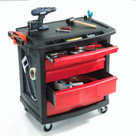 Rubbermaid Commercial Products FG773488BLA Rubbermaid FG773488BLA 5 Drawer Mobile Work Center image.
