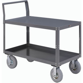 Global Industrial 752257 Global Industrial™ Service Cart w/2 Shelves, 1200 lb. Capacity, 36"L x 24"W x 31"H, Gray image.