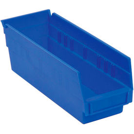 Akro-Mils 30124BLUE Akro-Mils Plastic Nesting Storage Shelf Bin 30124 - 4-1/8"W x 23-5/8"D x 4"H Blue image.