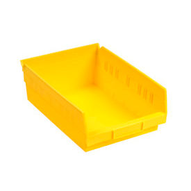Akro-Mils 30184YELLO Akro-Mils Plastic Nesting Storage Shelf Bin 30184 - 8-3/8"W x 23-5/8"D x 4"H Yellow image.