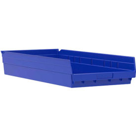 Akro-Mils 30174BLUE Akro-Mils Plastic Nesting Storage Shelf Bin 30174 - 11-1/8"W x 23-5/8"D x 4"H Blue image.