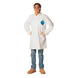 Impact Products TY212SWHLG003000 Disposable Lab Coat - 2 Pocket - Open Collar - Snap Front, L, Case Of 30 image.