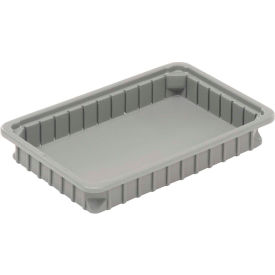 Dandux Dividable Stackable Plastic Box 50P0112015 -  16""L x 11""W x 1-3/4""H Gray