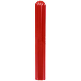 Justrite Safety Group 1738R Eagle Ribbed Bollard Post Sleeve 8" Red image.