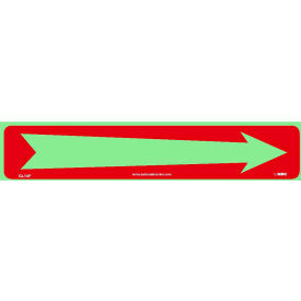 National Marker Company GL14P NMC™ Glo Brite® Arrow Sign, 6 Hour Glow, Polyester, 10"W x 2"H image.