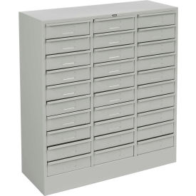 Tennsco Corp 2085-LGY Tennsco Drawer Cabinet 2085-LGY - 30 Drawer Letter Size, 30 5/8"W X 11-5/8"D X 33"H, Light Grey image.