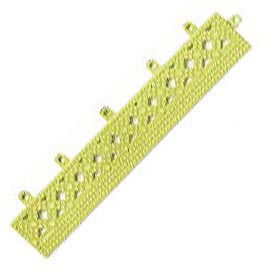 Superior Manufacturing Group, NoTrax 523R0212YL NoTrax® Modular Lok-Tyle™ Drainage Mat Accessory Ramp 2" x 12" Yellow image.