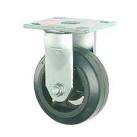 Casters, Wheels & Industrial Handling 3418-8 Faultless Rigid Plate Caster 3418-8 8" Mold-On Rubber Wheel image.