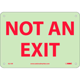 National Marker Company GL15R Glo-Brite Not An Exit Sign - Rigid Plastic image.