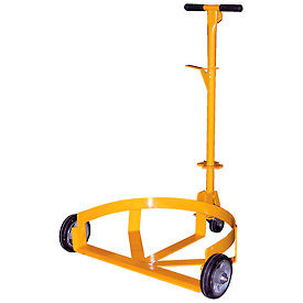 Vestil Manufacturing LO-DC-MR Low-Profile Drum Caddy with Bung Wrench Handle LO-DC-MR - Mold-on Rubber Wheels image.