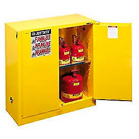 JUSTRITE SAFETY GROUP 893020 Justrite Flammable Cabinet With Self Close Double Door 30 Gallon image.