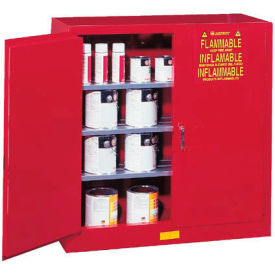Justrite Safety Group 893031 Justrite® Paint & Ink Cabinet w/ Self Close Double Doors, 40 Gal. Cap., 43"W x 18"D x 44"H image.