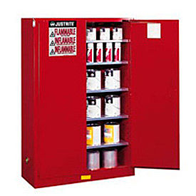 Justrite Safety Group 894531 Justrite® Paint & Ink Cabinet w/ Self Close Double Doors, 60 Gal. Cap., 43"W x 18"D x 65"H image.