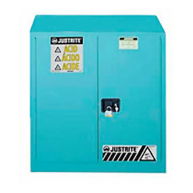 Justrite Safety Group 896022 Justrite® Acid Corrosive Vertical Storage Cabinet w/ Self Close Bifold Door, 34"W x 34"D x 65"H image.