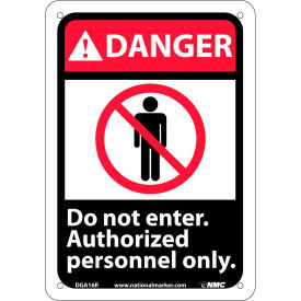 National Marker Company DGA16R Graphic Signs - Danger Do Not Enter - Plastic 7"W X 10"H image.