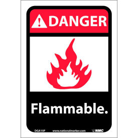 National Marker Company DGA15P Graphic Signs - Danger Flammable - Vinyl 7"W X 10"H image.