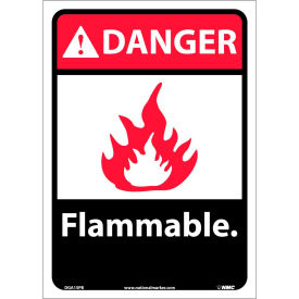 National Marker Company DGA15PB Graphic Signs - Danger Flammable - Vinyl 10"W X 14"H image.