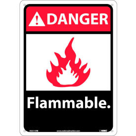 National Marker Company DGA15RB Graphic Signs - Danger Flammable - Plastic 10"W X 14"H image.