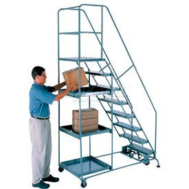 8 Step Steel Stock Picking Ladder - Perforated Tread - KDSP108246