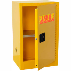 Global Industrial 962355 Global Industrial™ Flammable Cabinet, Manual Close Single Door, 12 Gallon, 23"Wx18"Dx35"H image.