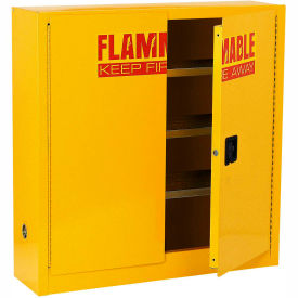 Global Industrial 962358 Global Industrial™ Flammable Cabinet, Manual Close Double Door, 24 Gallon, 43"Wx12"Dx44"H image.