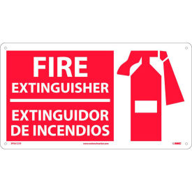 National Marker Company SPSA-121R Fire Extinguisher Sign- Bilingual - Plastic image.