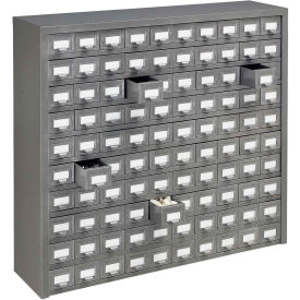 Global Industrial 986102 Global Industrial™ Steel Storage Drawer Cabinet - 100 Drawers 36"W x 9"D x 34-1/2"H image.