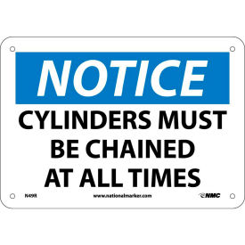 Safety Signs - Notice Cylinders Must Be Chained - Rigid Plastic 7