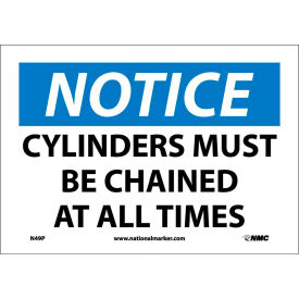 Safety Signs - Notice Cylinders Must Be Chained - Vinyl 7