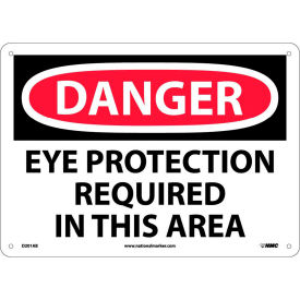 National Marker Company D201AB Safety Signs - Danger Eye Protection - Aluminum image.