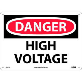 National Marker Company D49AB Safety Signs - Danger High Voltage - Aluminum image.