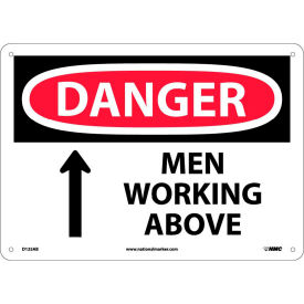 National Marker Company D125AB Safety Signs - Danger Men Working Above - Aluminum image.