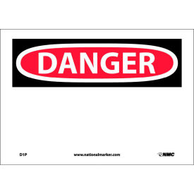 National Marker Company D1P Safety Signs - Danger - Vinyl 7"H X 10"W image.