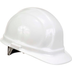 Erb Industries Inc 19951 ERB™ Omega II Hard Hat, 6-Point Mega Ratchet Suspension, White image.