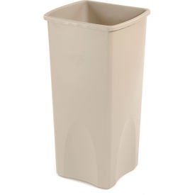 Rubbermaid Commercial Products FG356988BEIG 23 Gallon Square Rubbermaid Waste Receptacle - Beige image.