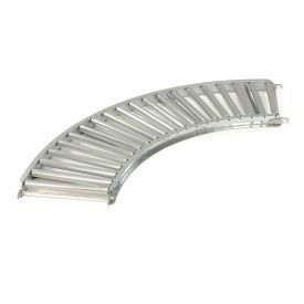 Omni Metalcraft 1.9" Dia. Steel Roller Conveyor Curved Section GPHC1.9X16-36-3-90 