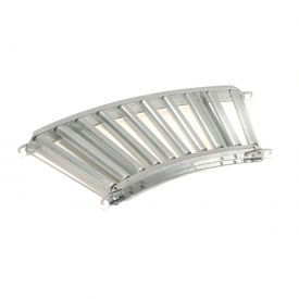 Omni Metalcraft 1.9" Dia. Steel Roller Conveyor Curved Section GPHC1.9X16-24-3-45 