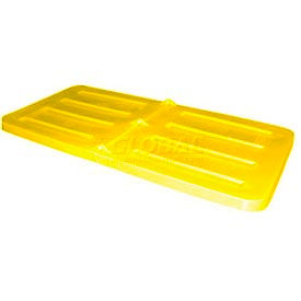 Bayhead Products 1.1-CU-COVER-YELLOW Bayhead Products Lid for 1-1/10 Cu. Yd. Tilt Truck, Yellow image.