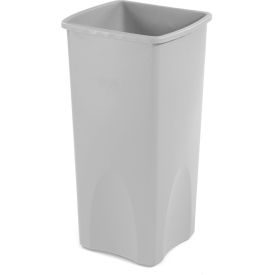 Rubbermaid Commercial Products FG356988GRAY 23 Gallon Square Rubbermaid Waste Receptacle - Gray image.