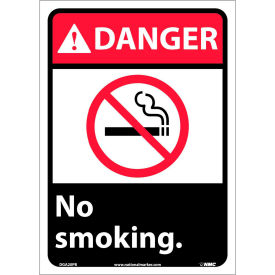 National Marker Company DGA20PB Graphic Signs - Danger No Smoking - Vinyl 10"W X 14"H image.