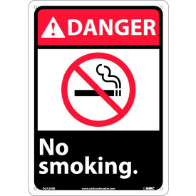 National Marker Company DGA20RB Graphic Signs - Danger No Smoking - Plastic 10"W X 14"H image.