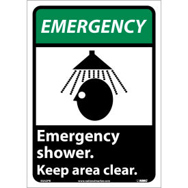 National Marker Company EGA2PB Graphic Signs - Emergency Shower - Vinyl 10"W X 14"H image.